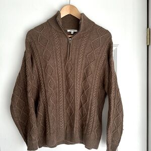 Splendid Dakota cable-knit sweater 1/4 zip (set available)